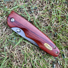 Buck Folding Knife – Hard Steel Blade with Wooden Handle | Classic Pocket Knife