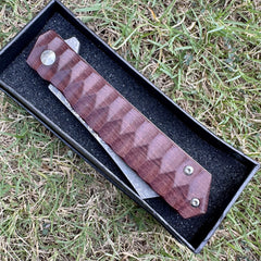 Katana Style Damascus Pocket Knife